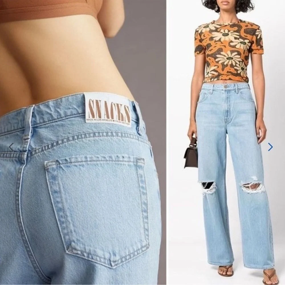 MOTHER SNACKS! Fun Dip Puddle Jean High Waisted Denim  Color: Lost of Nibbles
